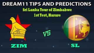 ZIM VS SL Dream11 Team Prediction: Captain And Vice-Captain, Fantasy Cricket Tips Zimbabwe vs Sri Lanka 1st Test at Harare Sports Club, Harare 1:30 PM IST